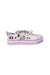 A White Sneakers from Skechers in size 7Y for girl. (Back View)