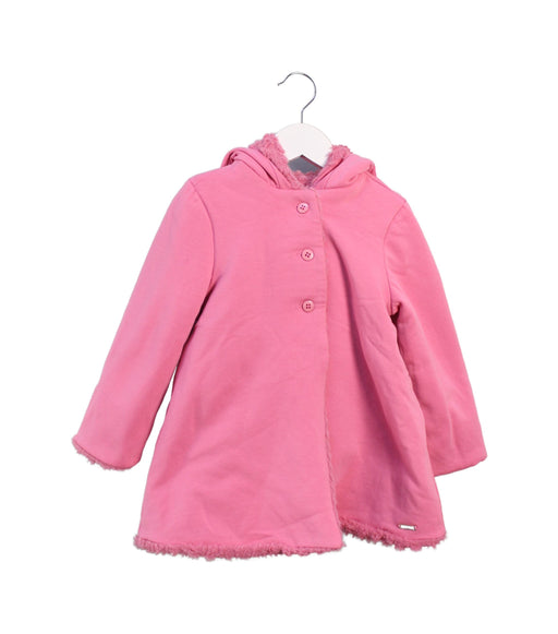 A Pink Coats from Mayoral in size 3T for girl. (Front View)