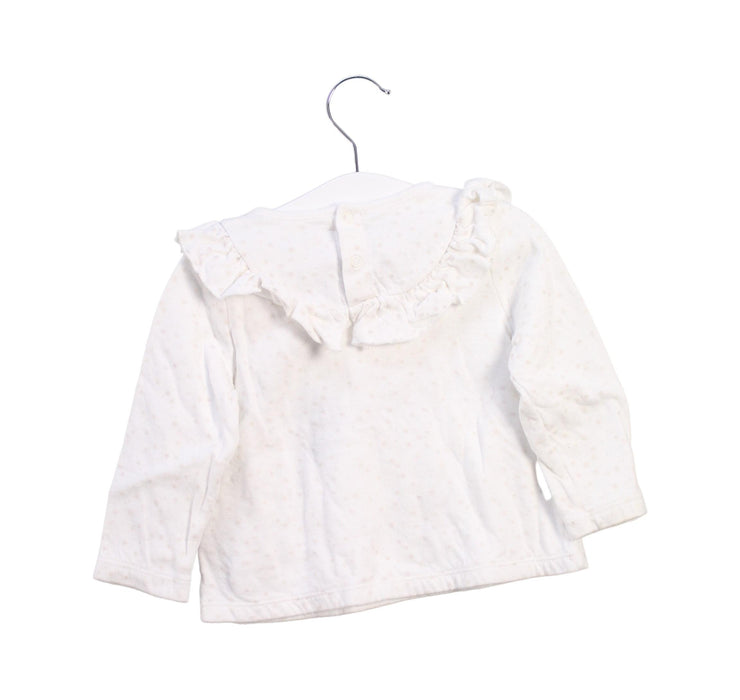 A White Long Sleeve Tops from Petit Bateau in size 12-18M for girl. (Back View)