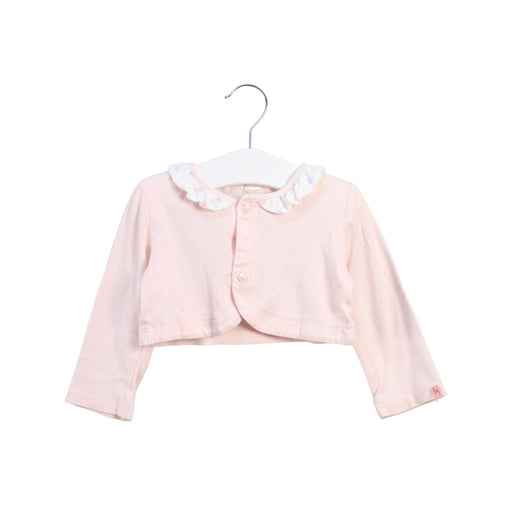 A Pink Cardigans from CIGOGNE Bébé in size 12-18M for girl. (Front View)