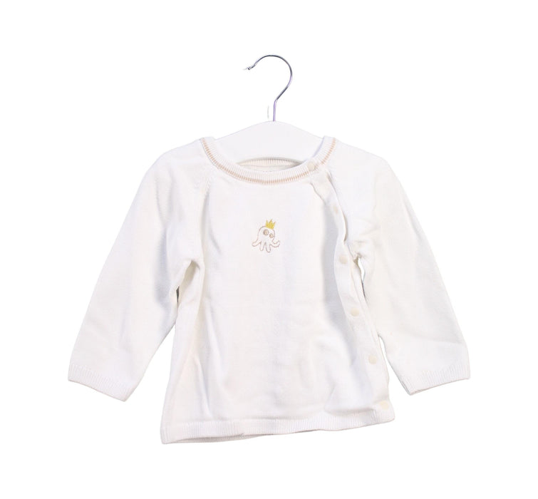 A White Long Sleeve Tops from Balabala in size 12-18M for neutral. (Front View)