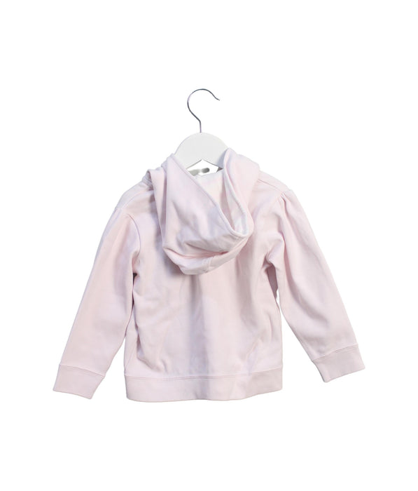 A Pink Zippered Sweatshirts from Petit Bateau in size 2T for girl. (Back View)