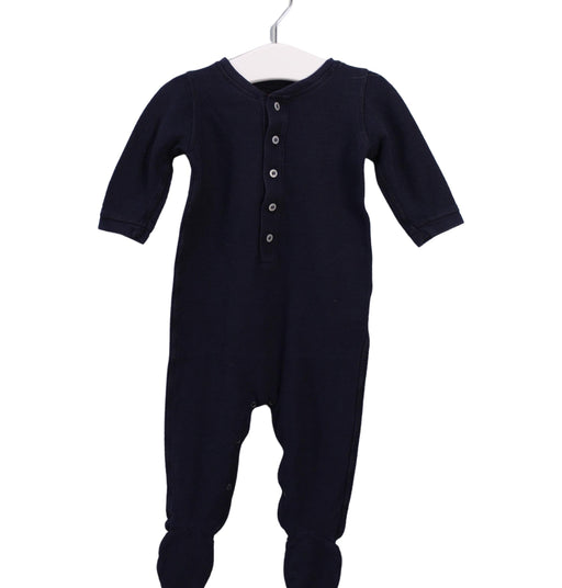 A Navy Onesies from Bonton in size 3-6M for boy. (Front View)