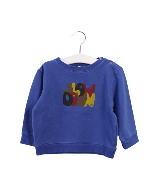 A Blue Crewneck Sweatshirts from Bonton in size 12-18M for boy. (Front View)