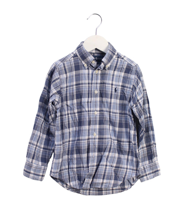 A Blue Shirts from Ralph Lauren in size 4T for boy. (Front View)
