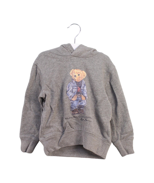 A Grey Hooded Sweatshirts from Polo Ralph Lauren in size 2T for boy. (Front View)