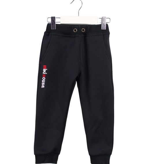 A Black Sweatpants from Miki House in size 2T for boy. (Front View)