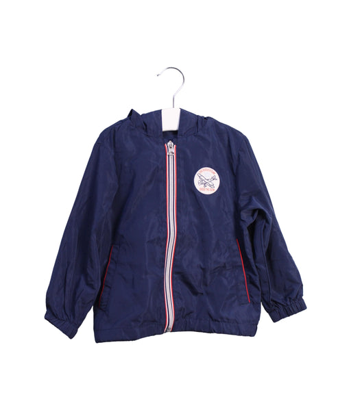 A Blue Lightweight Jackets from Chickeeduck in size 18-24M for boy. (Front View)