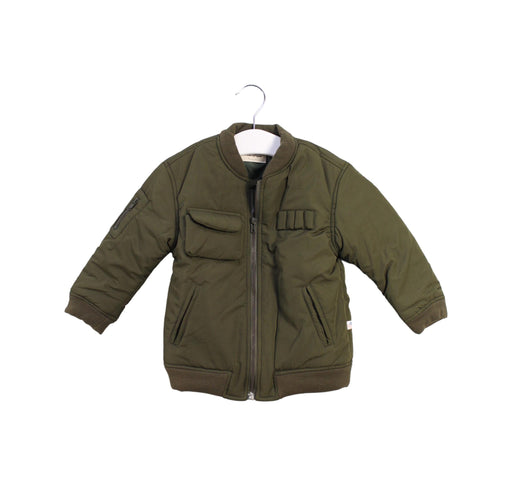 A Green Lightweight Jackets from Felix & Mina in size 18-24M for boy. (Front View)