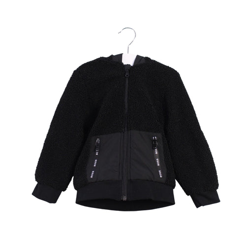 A Black Lightweight Jackets from Boss in size 3T for boy. (Front View)