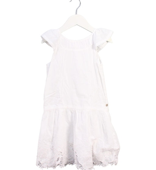 A White Short Sleeve Dresses from Lili Gaufrette in size 6T for girl. (Front View)