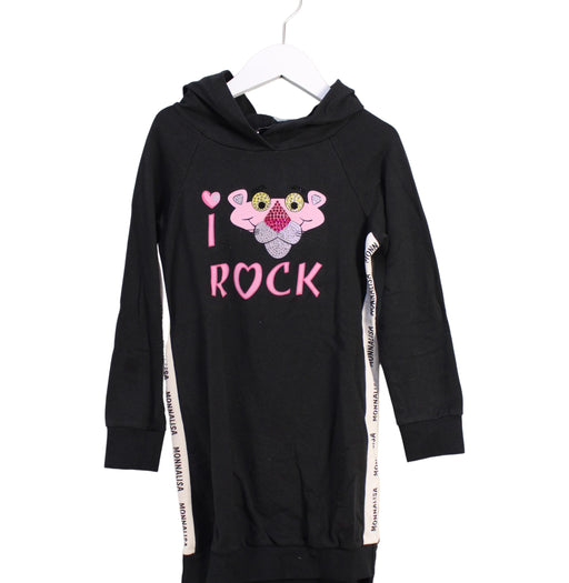 A Black Sweater Dresses from Monnalisa in size 8Y for girl. (Front View)