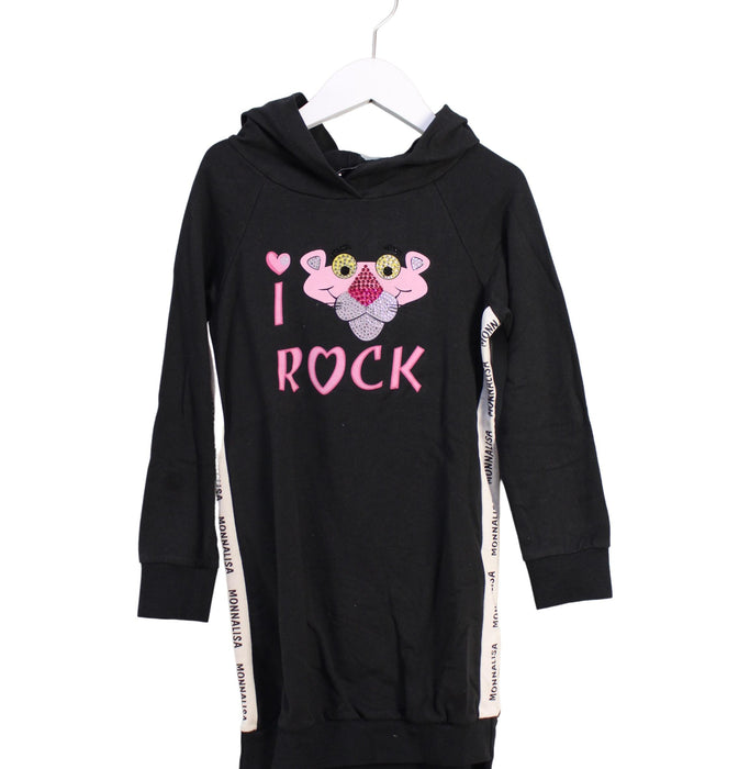 A Black Sweater Dresses from Monnalisa in size 8Y for girl. (Front View)