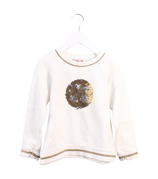A White Crewneck Sweatshirts from Bonpoint in size 6T for girl. (Front View)