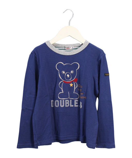 A Blue Long Sleeve Tops from Miki House in size 5T for boy. (Front View)