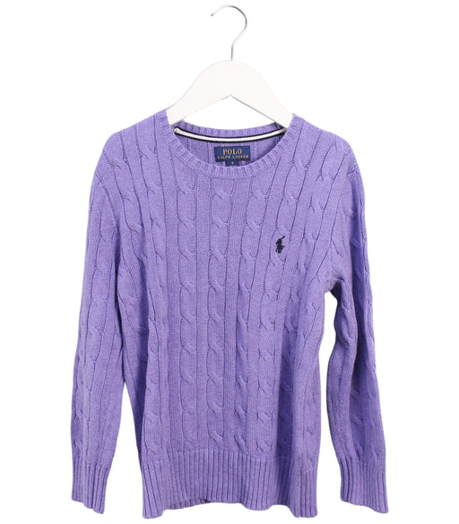 A Purple Knit Sweaters from Polo Ralph Lauren in size 6T for boy. (Front View)