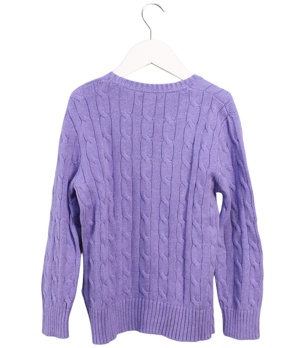A Purple Knit Sweaters from Polo Ralph Lauren in size 6T for boy. (Back View)
