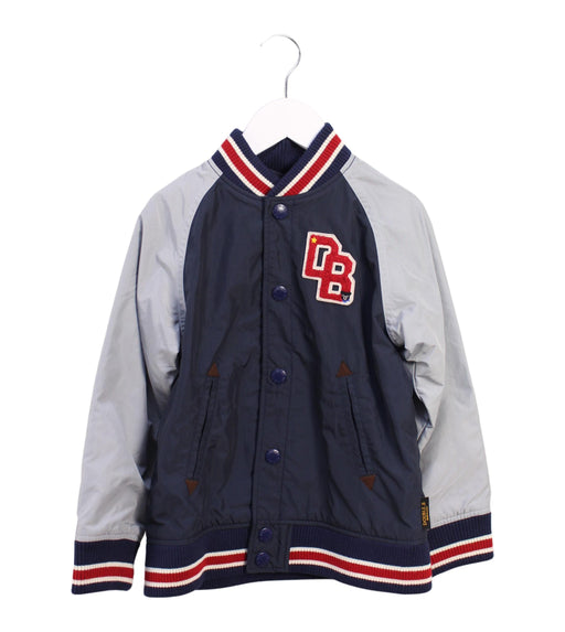 A Navy Lightweight Jackets from Miki House in size 5T for boy. (Front View)