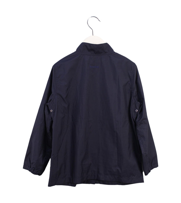 A Navy Lightweight Jackets from Familiar in size 5T for boy. (Back View)