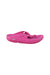 A Pink Flip Flops from OOFOS in size 11Y for girl. (Back View)