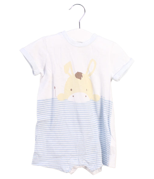 A White Short Sleeve Rompers from Chicco in size 6-12M for boy. (Front View)
