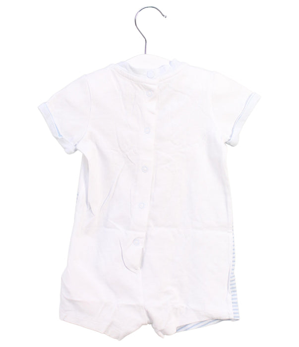 A White Short Sleeve Rompers from Chicco in size 6-12M for boy. (Back View)