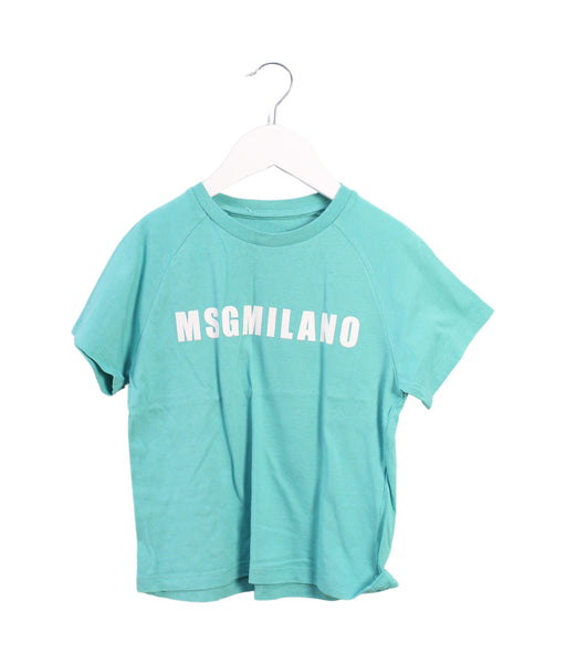A Teal Short Sleeve T Shirts from MSGM in size 4T for neutral. (Front View)