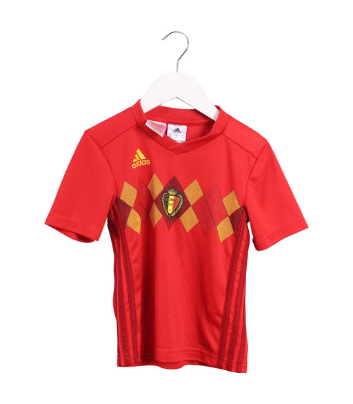 A Red Active Tops from Adidas in size 5T for boy. (Front View)
