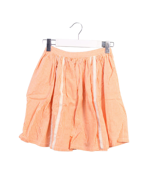 A Orange Short Skirts from Velveteen in size 6T for girl. (Front View)