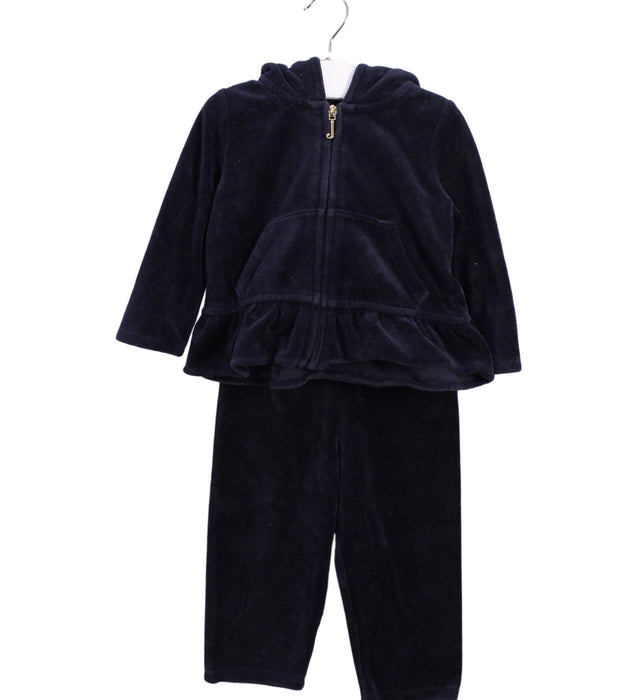 A Black Long Sleeve Jumpsuits from Juicy Couture in size 6-12M for girl. (Front View)