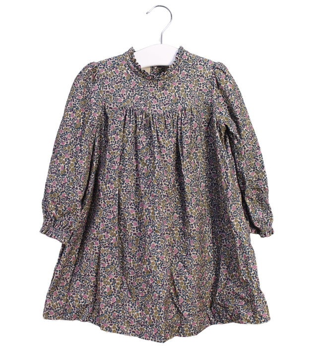 A Grey Long Sleeve Dresses from Bonpoint in size 3T for girl. (Front View)