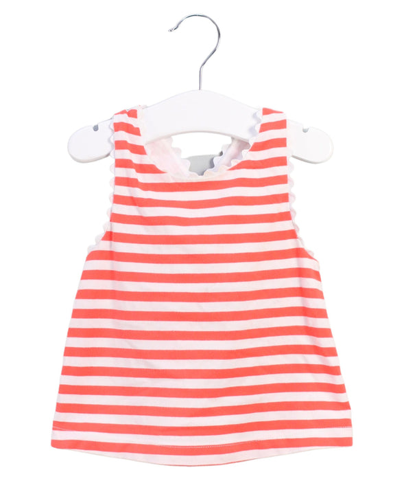 A Peach Sleeveless Tops from Jacadi in size 12-18M for girl. (Front View)