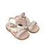 A Gold Sandals from Dior in size 12-18M for girl. (Front View)