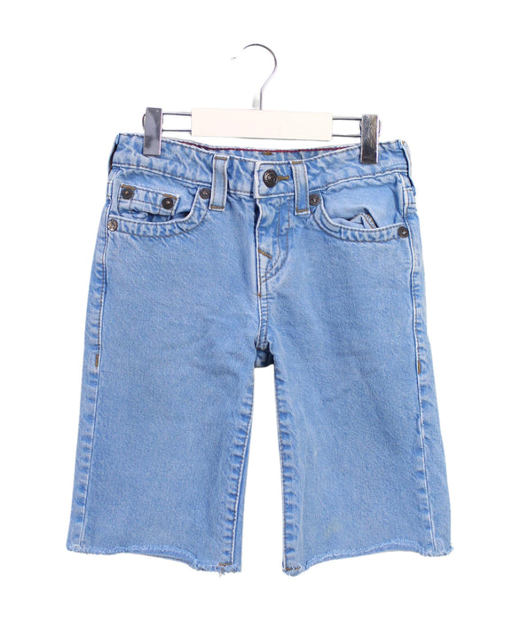 A Blue Shorts from True Religion in size 6T for girl. (Front View)