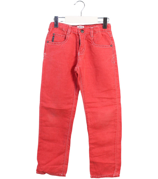 A Red Casual Pants from Armani in size 6T for girl. (Front View)