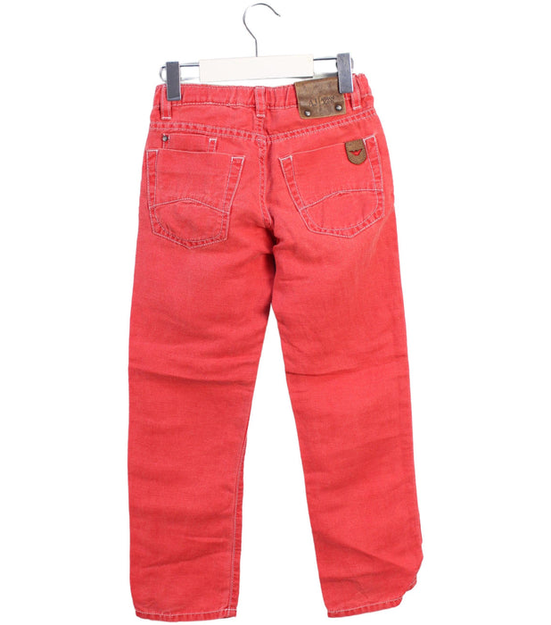 A Red Casual Pants from Armani in size 6T for girl. (Back View)