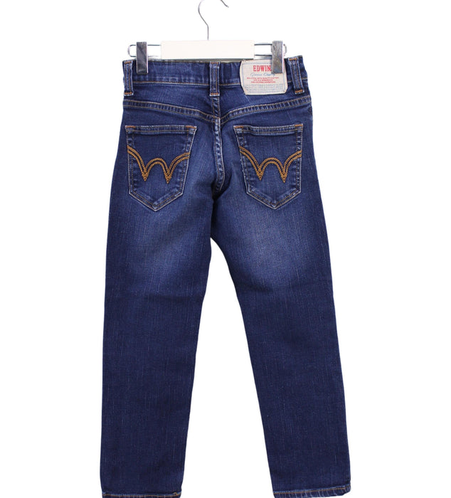 A Blue Jeans from EDWIN in size 5T for boy. (Back View)