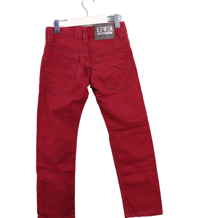 A Red Casual Pants from EDWIN in size 5T for girl. (Back View)