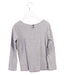 A Grey Long Sleeve Tops from Monoprix in size 6T for girl. (Back View)