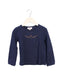 A Navy Long Sleeve Tops from Cyrillus in size 4T for girl. (Front View)