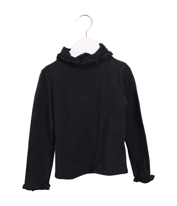 A Black Long Sleeve Tops from Cyrillus in size 4T for girl. (Front View)