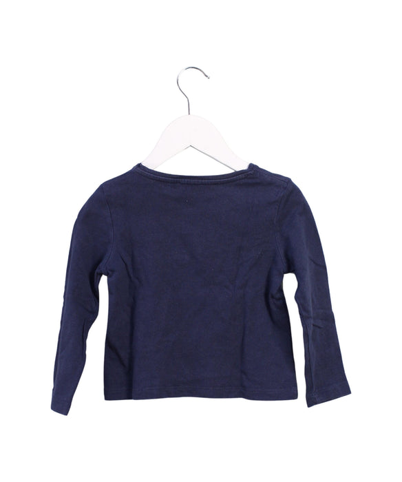 A Navy Long Sleeve Tops from Cyrillus in size 3T for girl. (Back View)