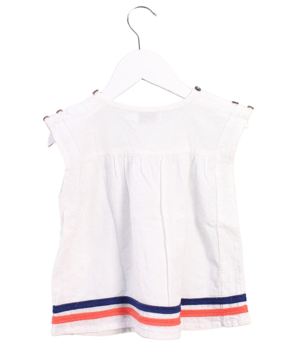 A White Sleeveless Tops from Cyrillus in size 4T for girl. (Back View)