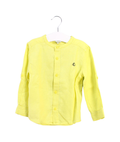 A Yellow Long Sleeve Tops from Petit Bateau in size 3T for girl. (Front View)