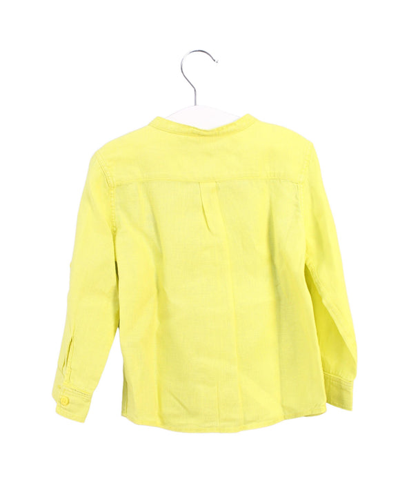 A Yellow Long Sleeve Tops from Petit Bateau in size 3T for girl. (Back View)