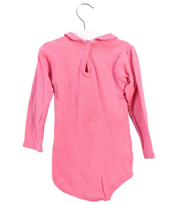 A Pink Long Sleeve Bodysuits from Petit Bateau in size 18-24M for girl. (Back View)