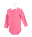 A Pink Long Sleeve Bodysuits from Petit Bateau in size 18-24M for girl. (Front View)