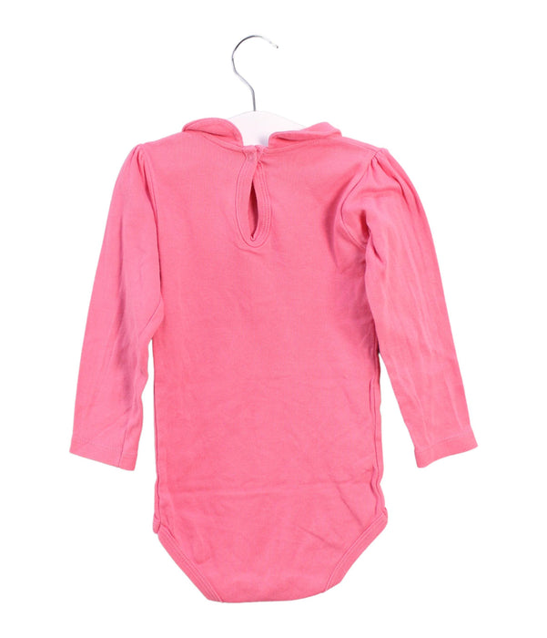 A Pink Long Sleeve Bodysuits from Petit Bateau in size 18-24M for girl. (Back View)