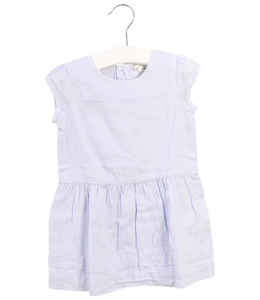 A Blue Short Sleeve Dresses from Cyrillus in size 12-18M for girl. (Front View)