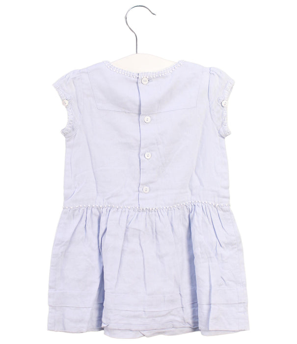 A Blue Short Sleeve Dresses from Cyrillus in size 12-18M for girl. (Back View)